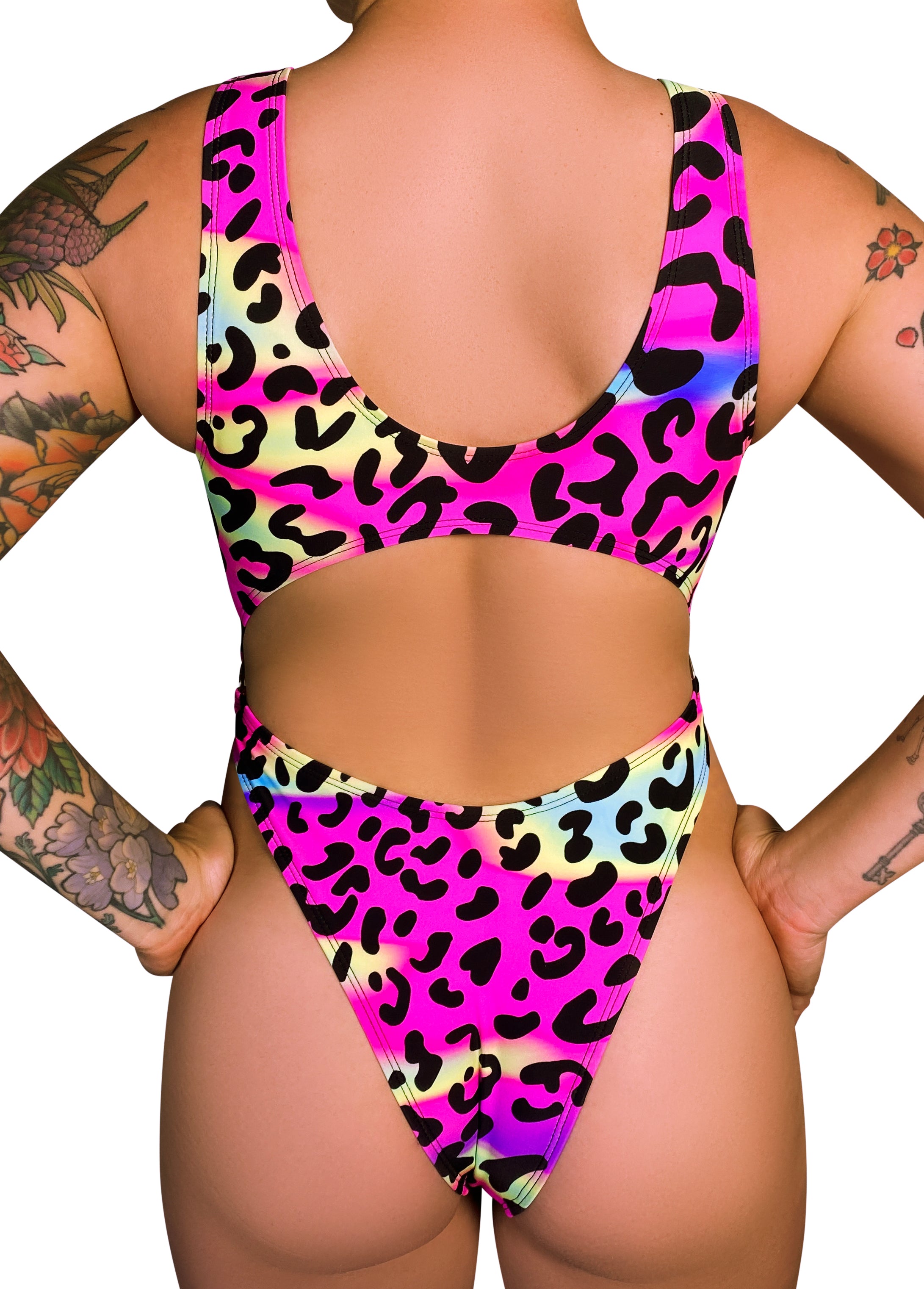 Neon sales leopard bikini