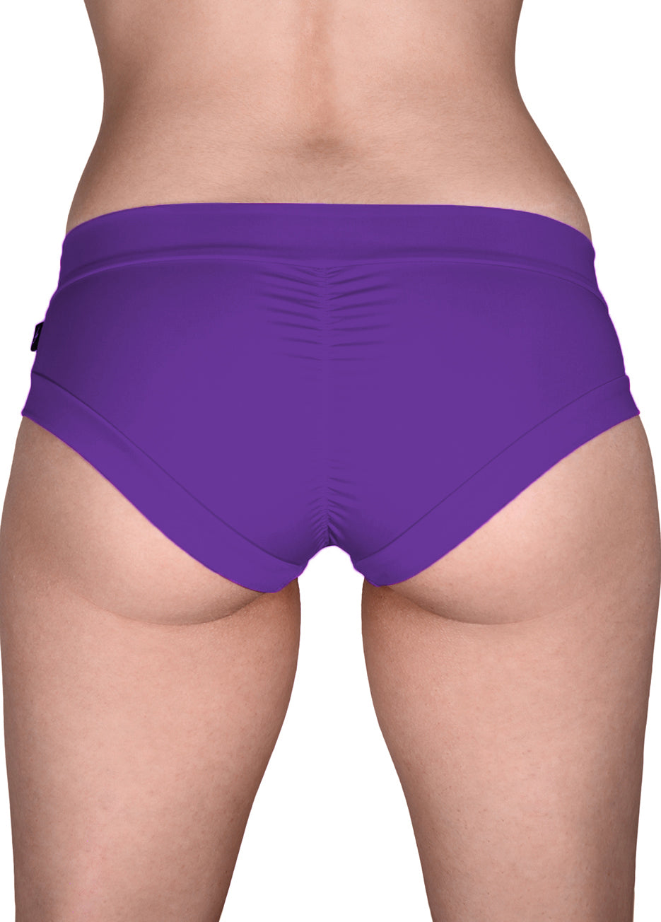 Purple hot pants hotsell